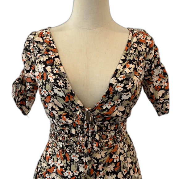 Free People Forget Me Not Mini Dress Floral NEW NWT $128 Size 0 V-Neck - Picture 6 of 11
